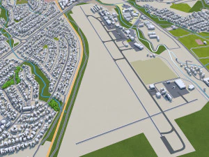 Windhoek city namibia 40km 3D Model