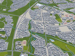 Windhoek city namibia 40km 3D Model