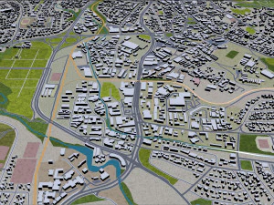 Windhoek city namibia 40km 3D Model