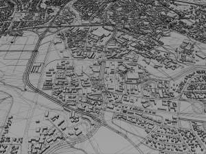Windhoek city namibia 40km 3D Model