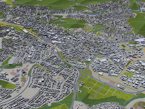 Windhoek city namibia 40km 3D Model