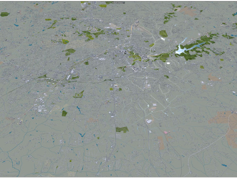 Winston salem city north carolina usa 50km Model 3D