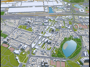 Wolfsburg city germany 40km 3D मॉडल