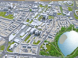 Wolfsburg city germany 40km 3D मॉडल