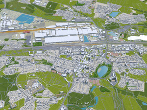 Wolfsburg city germany 40km 3D मॉडल
