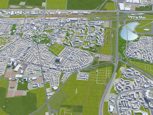 Wolfsburg city germany 40km 3D मॉडल