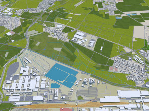 Wolfsburg city germany 40km 3D मॉडल