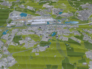 Wolfsburg city germany 40km 3D मॉडल