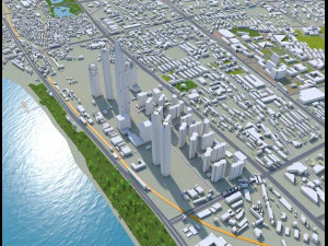 Wuhan city hubei china 250km 3D Model