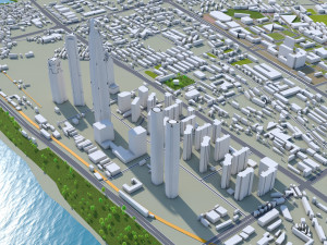 Wuhan city hubei china 250km Modelo 3D