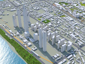 Wuhan city hubei china 250km 3D Model