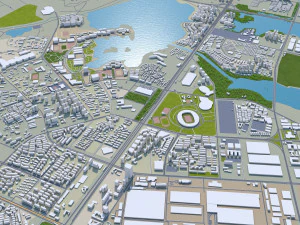 Wuhan city hubei china 250km 3D Model