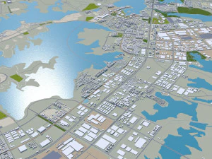 Wuhan city hubei china 250km 3D Model