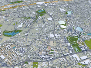 Wuhan city hubei china 250km 3D Model