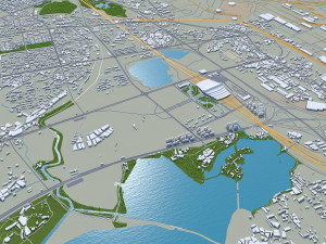 Wuhan city hubei china 250km Modelo 3D