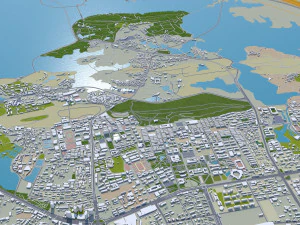 Wuhan city hubei china 250km 3D Model