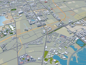 Wuhan city hubei china 250km 3D Model