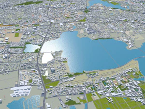 Wuhan city hubei china 250km 3D Model