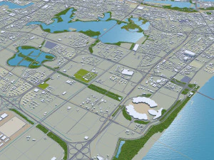 Wuhan city hubei china 250km 3D Model