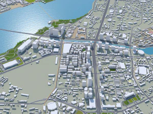 Wuhan city hubei china 250km 3D Model
