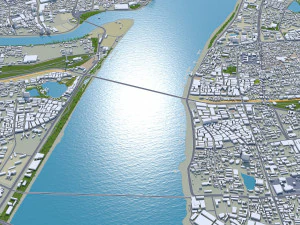 Wuhan city hubei china 250km 3D Model