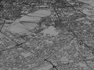 Wuhan city hubei china 250km 3D Model