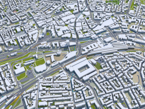 Wuppertal city germany 40km 3D Model