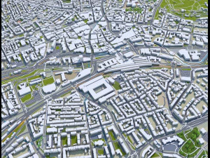 Wuppertal city germany 40km 3D Model