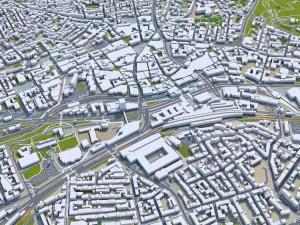 Wuppertal city germany 40km 3D Model