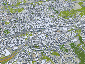 Wuppertal city germany 40km Modèle 3D