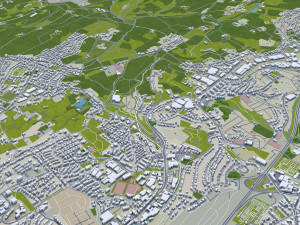 Wuppertal city germany 40km Modèle 3D