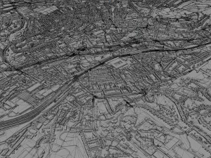 Wuppertal city germany 40km 3D Model