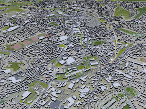Wuppertal city germany 40km Modèle 3D