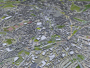 Wuppertal city germany 40km 3D Model