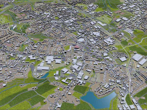 Wuppertal city germany 40km 3D Model