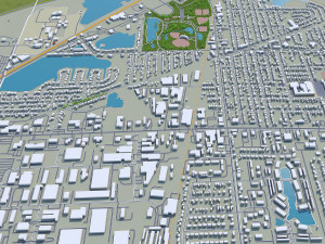 Wyoming city michigan usa 30km 3D Model