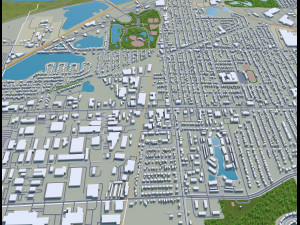 Wyoming city michigan usa 30km 3D Model