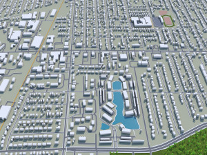 Wyoming city michigan usa 30km 3D Model