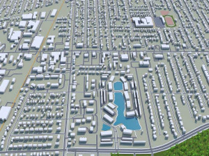 Wyoming city michigan usa 30km 3D Model