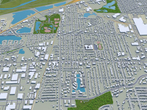 Wyoming city michigan usa 30km 3D Model