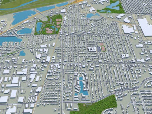 Wyoming city michigan usa 30km 3D Model