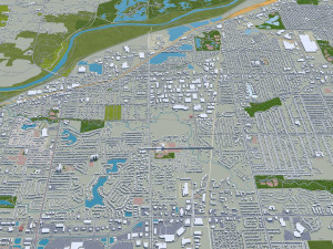 Wyoming city michigan usa 30km 3D Model