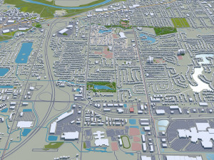 Wyoming city michigan usa 30km 3D Model