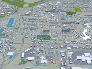 Wyoming city michigan usa 30km 3D Model
