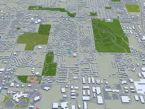 Wyoming city michigan usa 30km 3D Model