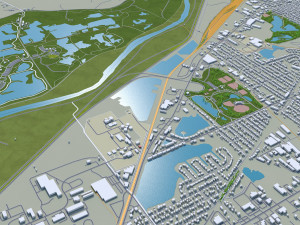 Wyoming city michigan usa 30km 3D Model