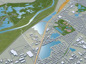 Wyoming city michigan usa 30km 3D Model