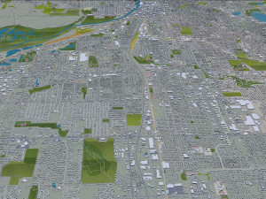 Wyoming city michigan usa 30km 3D Model