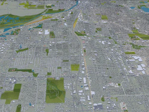 Wyoming city michigan usa 30km 3D Model