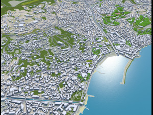Yalta crimean city peninsula 30km 3D Model